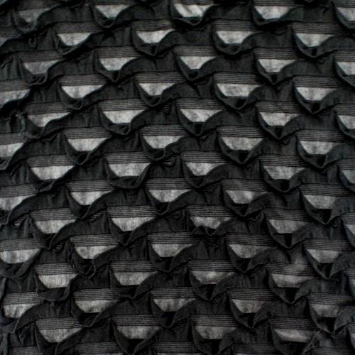 Black Scallop Ruffle Knit