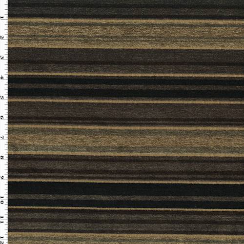 Mahogany/Multi Swavelle Gossip Stripe Chenille Deco Fabric DFW54148