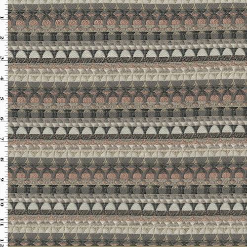 Taupe Beige/Multi Hullabaloo Dusk Jacquard Decorating Fabric DFW54764