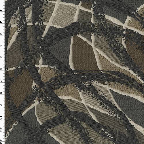 Grey/Multi Scribble Marble Jacquard Home Decorating Fabric DFW54776