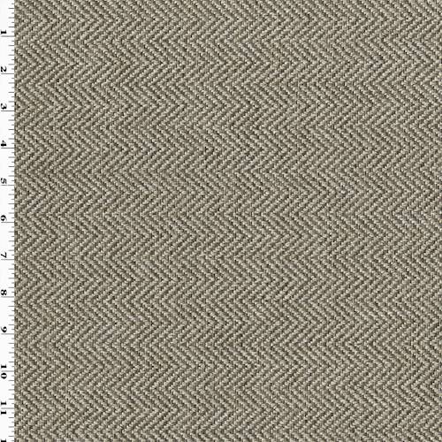 Deep Beige Romero Hemlock Chevron Twill Decorating Fabric DFW54783