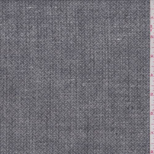Black Wicker Rayon Blend Suiting