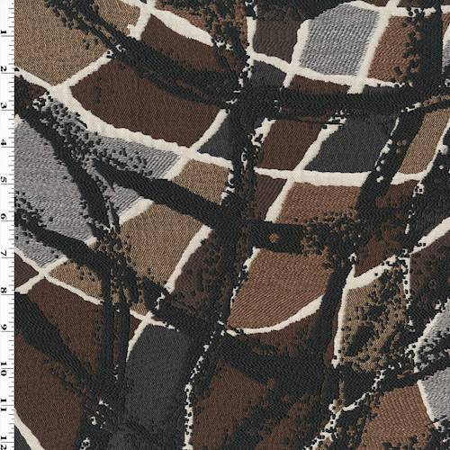 Black Bean/Multi Scribble Jacquard Home Decorating Fabric DFW54796