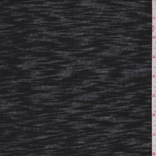 Off Black Slubbed Burn Out Sweater Knit