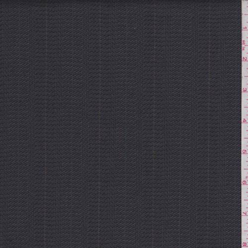 Pewter/Black Stripe Wool Suiting