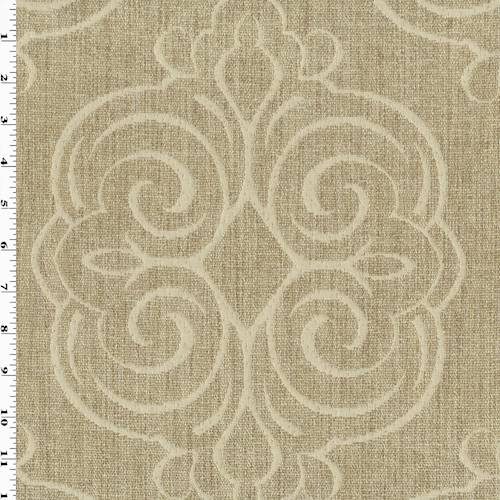 Beige Medallion Jacquard Home Decorating Fabric DFW54233