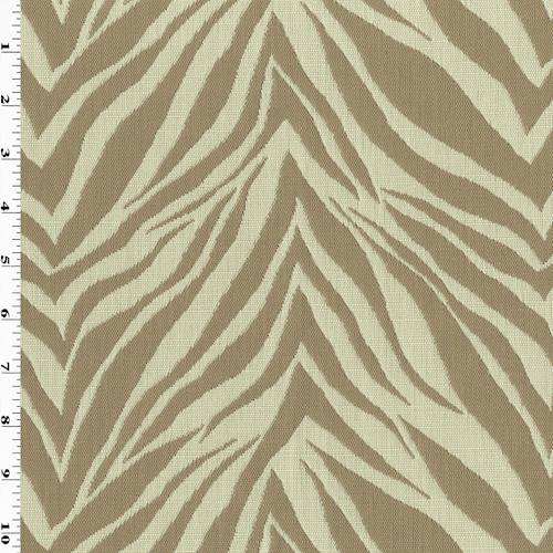 Brown/Beige Slub Zebra Double Jacquard Decorating Fabric DFW54252