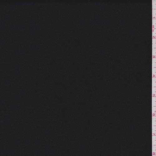*1 3/8 YD PC--Jet Black Wool Blend Suiting