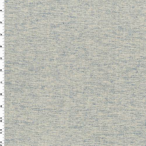 Taupe Ivory/Blue Slub Texture Woven Home Decorating Fabric