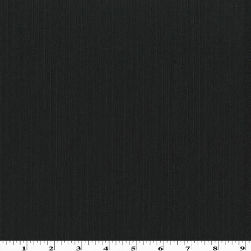 Black/Silver Gray Wool Blend Pinstripe Gabardine Suiting 75563