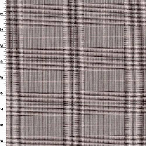 Maroon/Pink/Multi Wool Blend Glen Plaid Suiting 75576