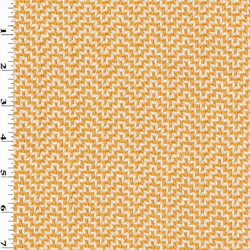 Orange/White Cotton Pixel Chevron Jacquard Decorating Fabric DFW54359