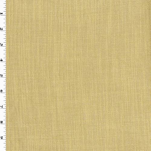 Gold Beige Linen Cross Hatch Slub Home Decorating Fabric DFW54371