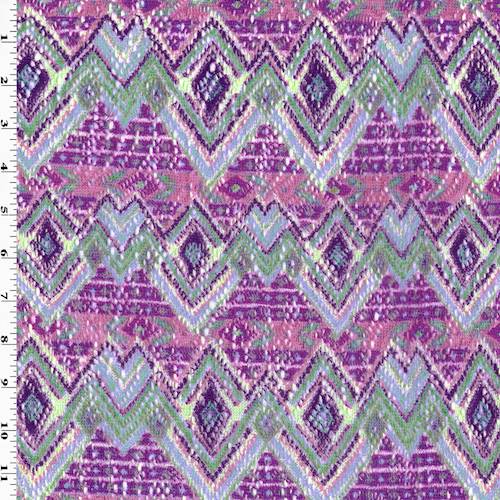 Magenta Purple/Pink/Multi Diamond Print Brushed Lace Knit 75608