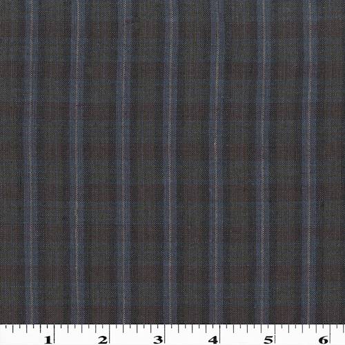 Black/Navy/Multi Linen Plaid Shirting 75954
