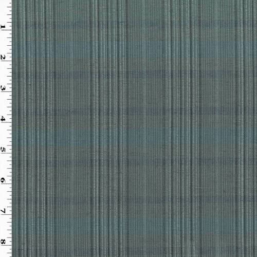 Black/Gray/White Tropical Wool Stripe Plaid Suiting 75957