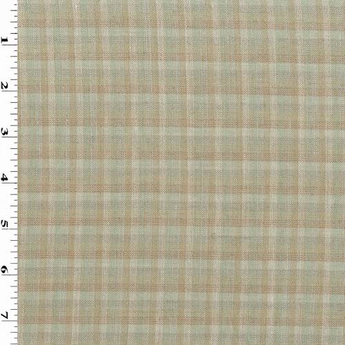 Copper Brown/Taupe/Ivory Plaid Suiting 75974