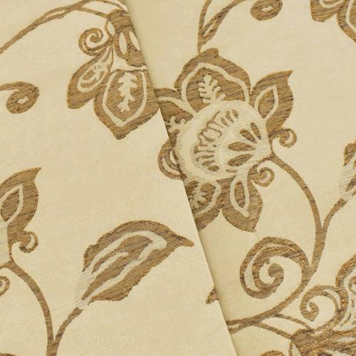 Taupe Beige/Copper Brown Floral Jacquard Decorating Fabric DFW54460