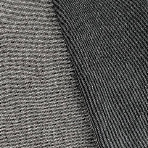 Black/Mist Gray Wool Blend Twill Suiting 76002