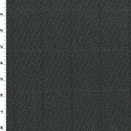 Black/Gray/Brown Wool Grid Twill Jacketing 75998
