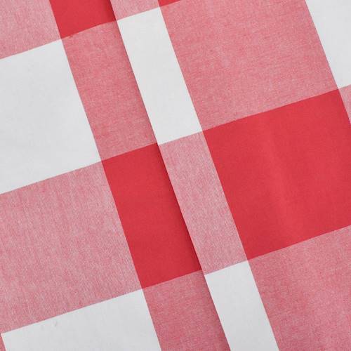 Red/White Cotton Checkered Plaid Home Decorating Fabric DFW54593