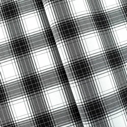 Black/White/Pink Sparkle Plaid Twill Shirting 76761