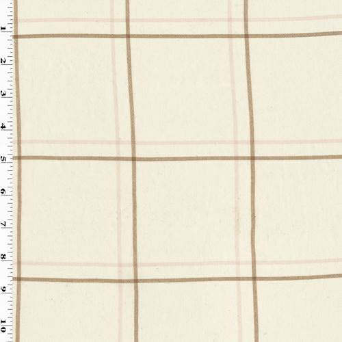 Pink/Brown/Multi Cotton Turtledove Plaid Shirting 76299