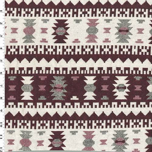 Red/Off White/Multi Tribal Double Jacquard 76277