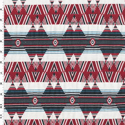 Red/Teal/Multi Tribal Diamond Jacquard 76283