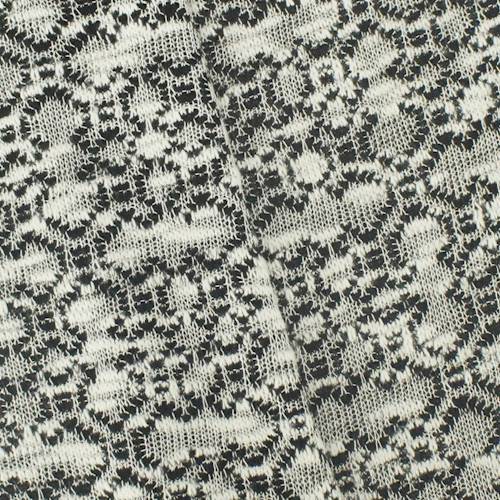 Black/White Lacey Jacquard Double Knit 76549