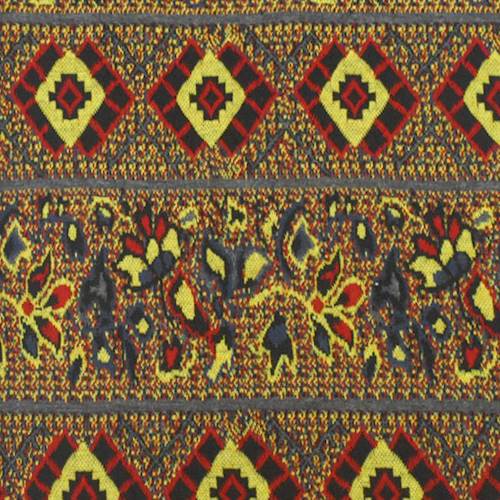 Red/Yellow/Multi Aztec Double Jacquard Knit 76521