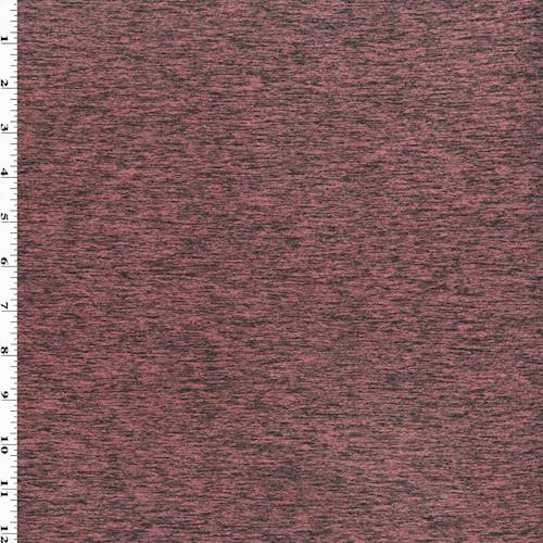 Coral Pink/Black Texture Activewear Jersey Knit 76581