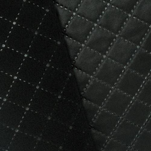 Black Diamond Embossed Faux Leather Double Knit Fleece 76683