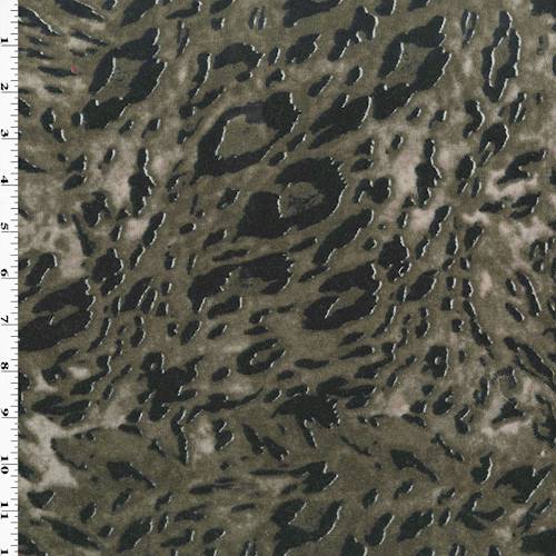 Brown/Black/Multi Abstract Cheetah Print Velour Knit 76685