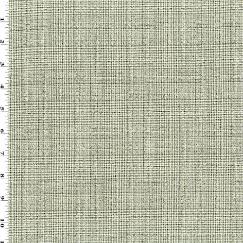 Taupe Brown/Multi Tropical Wool Texture Dobby Plaid Suiting 76862