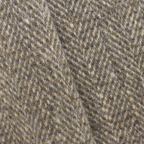 Brown/Beige/Gray Wool Herringbone Tweed Coating 76860