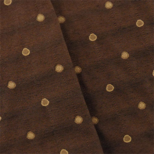 *3 1/2 YD PC - Amber Brown Polka Dots Decorating Fabric