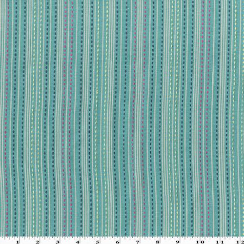 Turquoise/Multi Fun Stripe Woven Home Decorating Fabric DFW54716