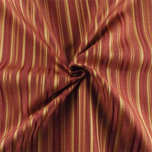 *5 1/2 YD PC--Garnet Red Twill Stripe Home Decorating Fabric