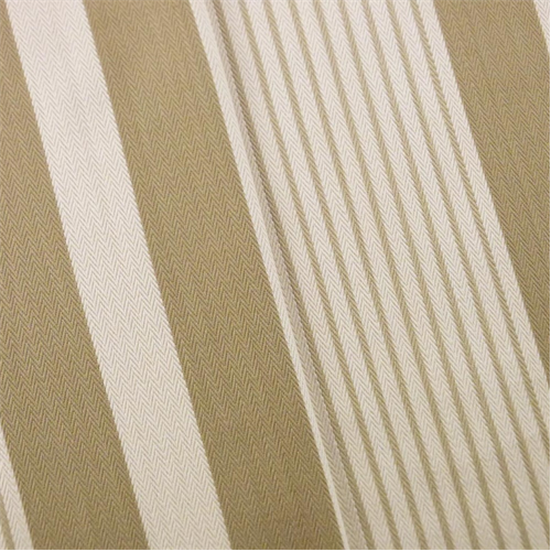 *7 YD PC - Cream/Brown Herringbone Stripe Home Decorating Fabric