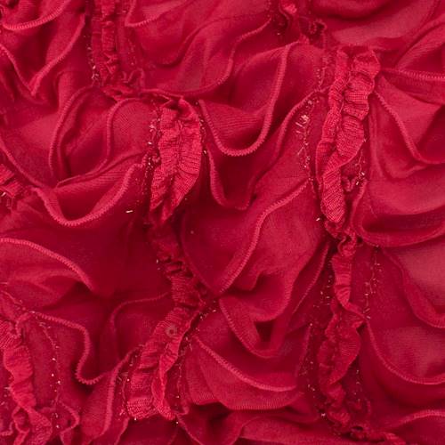 Red Scallop Sparkle Ruffle Knit 77322