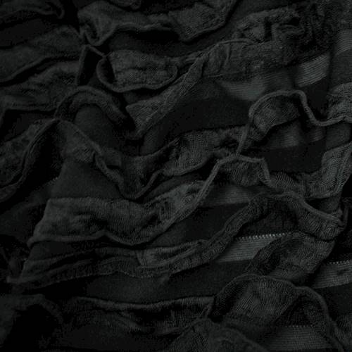 Night Black Ruffle Knit 77323