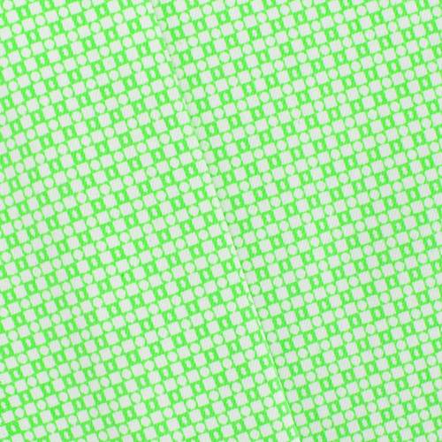 Neon Green/White Checkered Print Stretch Twill 77041