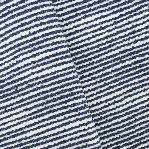 Deep Sea Blue/White Boucle Stripe Stretch Jacketing 77124