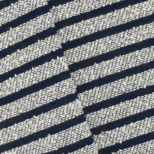 Navy Blue/White Boucle Stripe Jacketing 77131