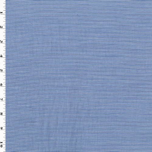 Sail Blue/White Stripe Tencel Blend Shirting 77095