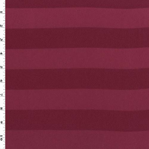 Garnet Red Stripe Crepe Satin 77177