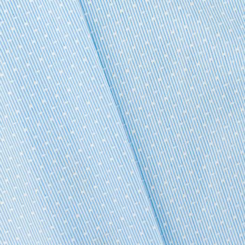 Blue/White Bamboo Dot Stripe Dobby Shirting 77101
