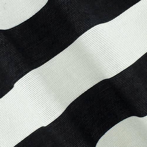 Black/White Semi-Sheer Stripe Jacketing 77111