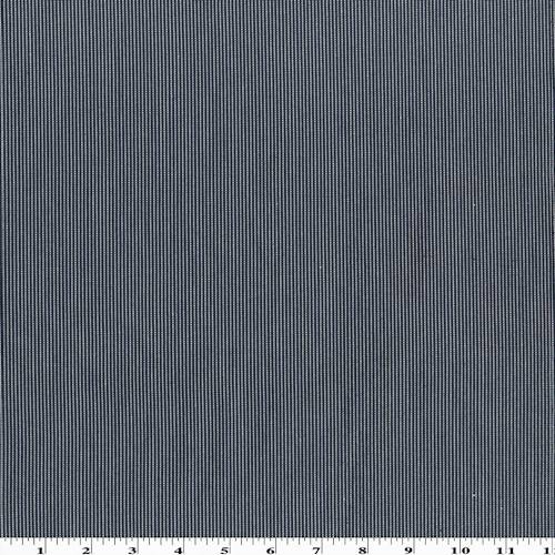 Navy/White Cotton Blend Stripe Twill 77094